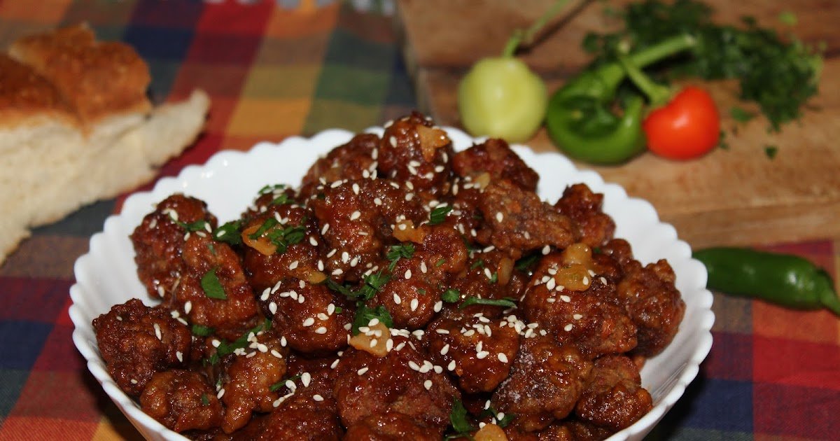 A mais deliciosa carne frita com molho de mel