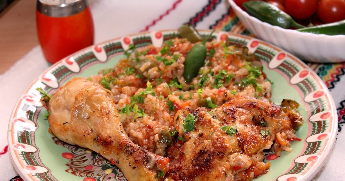 Frango com arroz ao estilo trácio