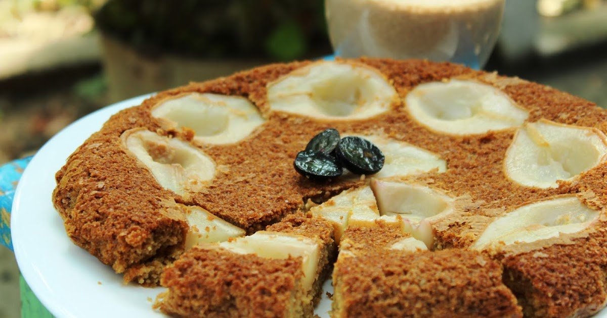 Pastelaria com peras e aveia