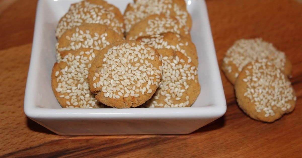 Biscoitos de gergelim com tahine