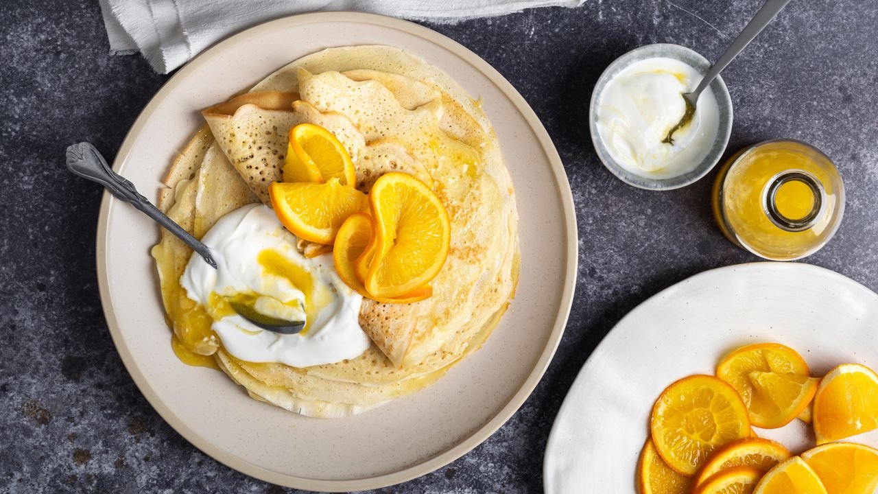 Crepes com farinha de grão de bico, crepes de proteína