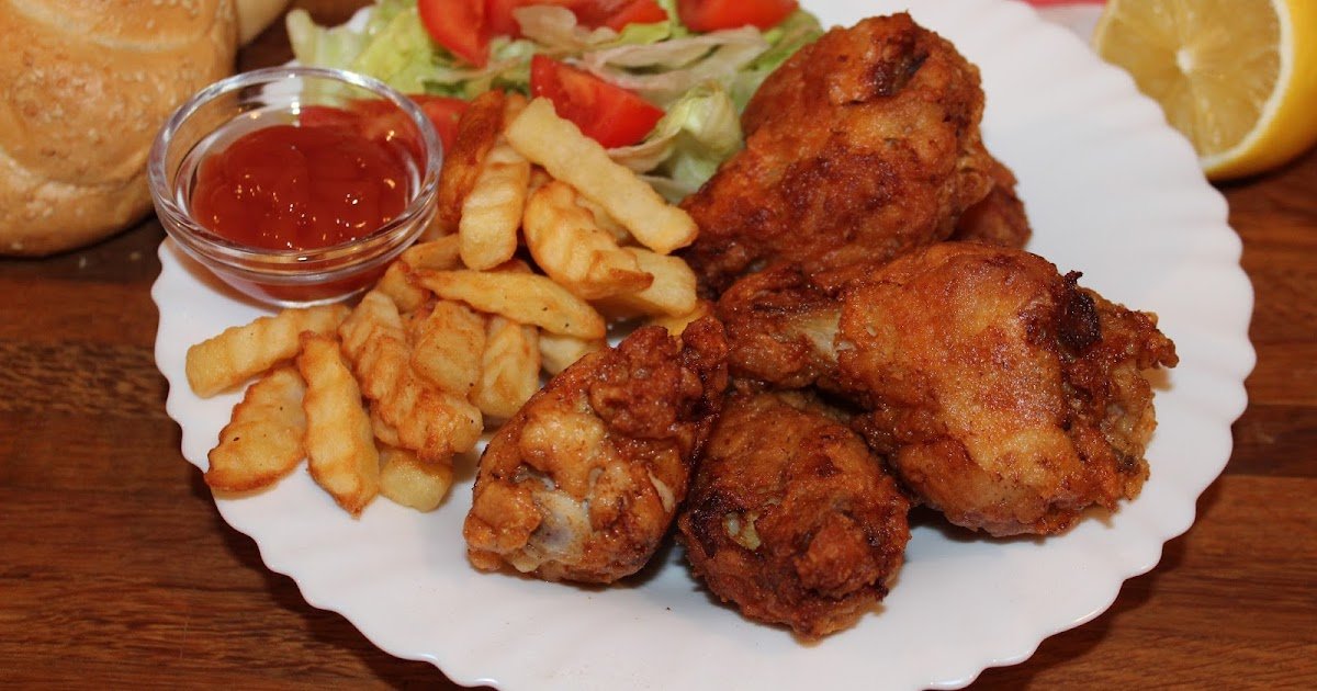 Asas de frango frito