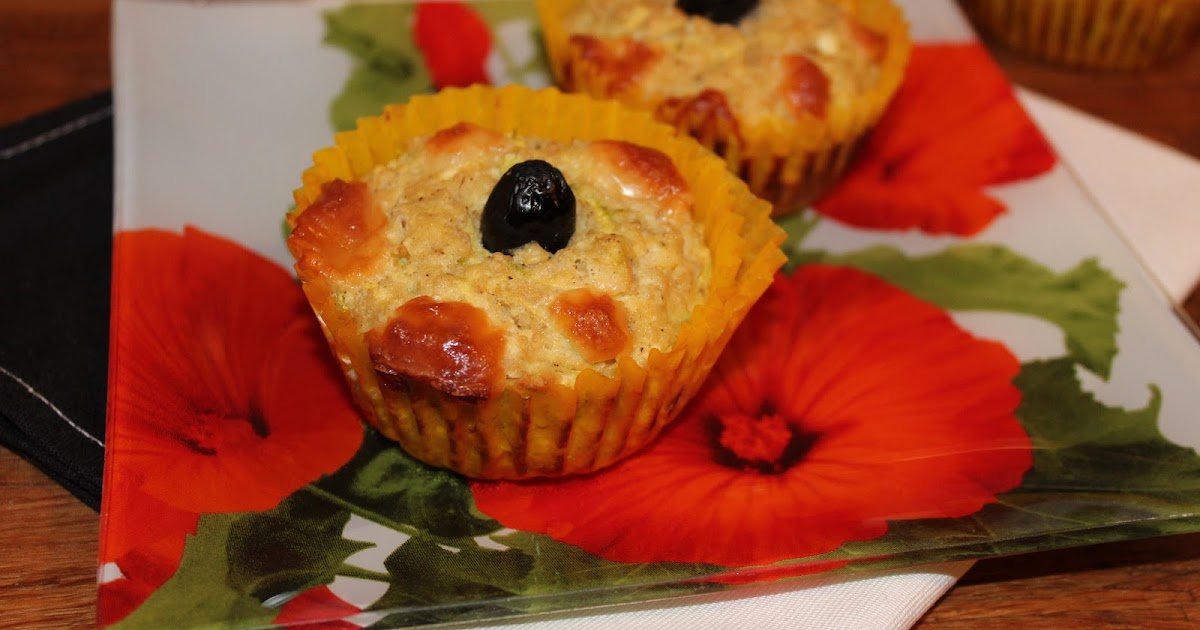 Cupcakes de sal com abobrinha e queijo cottage