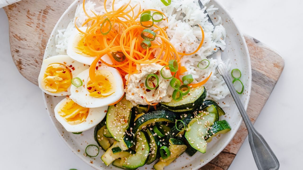 Rice Basmmati e abobrinha: para uma pausa rápida e leve para o almoço