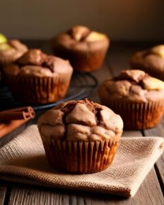 Muffin de Maçã com Canela e Cacau
