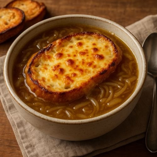 Sopa de Cebola Gratinada ao Estilo Francês: A Confortante Jóia do Inverno