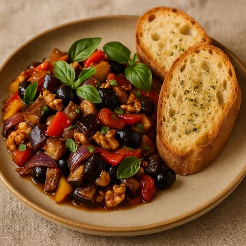 Caponata de Berinjela para Pão Italiano