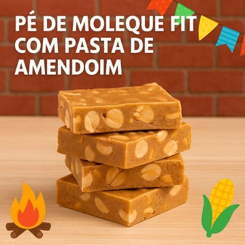 Pé de Moleque Fit com Pasta de Amendoim