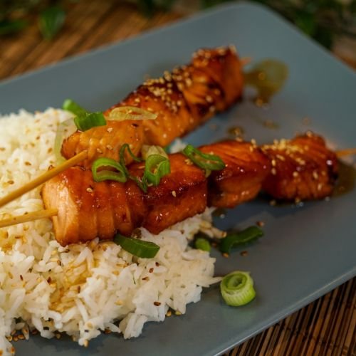 Espetinho de Frango Teriyaki